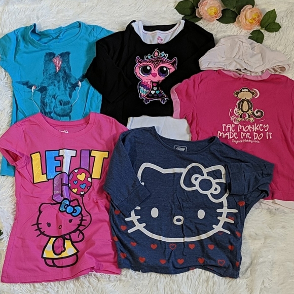 Sanrio Other - 🎉2 for $10🎉Lot of 5 Girls Short Sleeve Tops